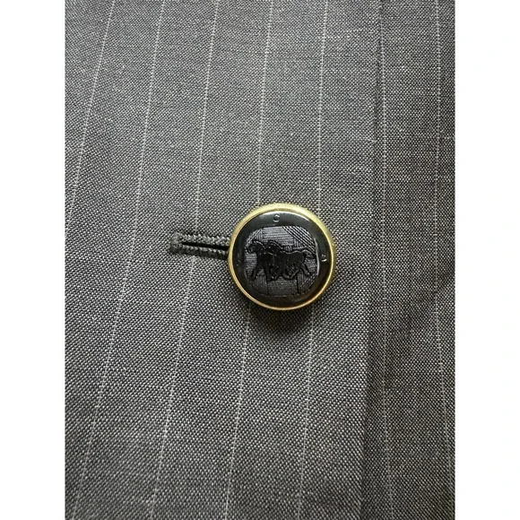 Escada Margaretha Ley Vintage Gray 90's Pinstripe Blazer Oversize L/XL‎